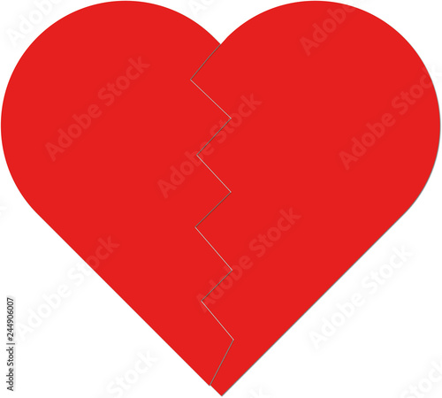 Heartbreak Broken Heart or Divorce ,Valentine's Day Concept