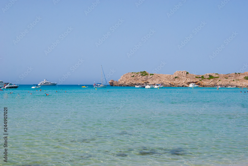 Headland of Arenal Son Saura of Menorca island