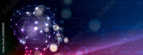 Conceptual technology illustration of artificial intelligence