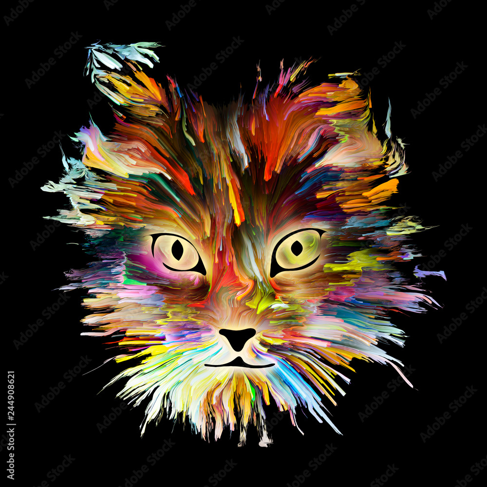 Fototapeta Colorful Kitty