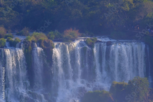 Close view of Iguazu Falls, Cataratas Foz Do Iguacu, waterfalls of the Iguazu River, Brazil © reisegraf