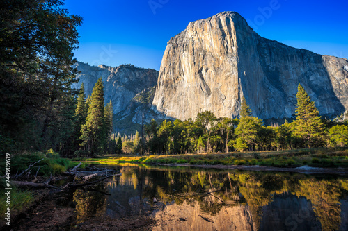 Fototapeta Naklejka Na Ścianę i Meble -  Reflections of El Capitan, Yosemite National Park, California 