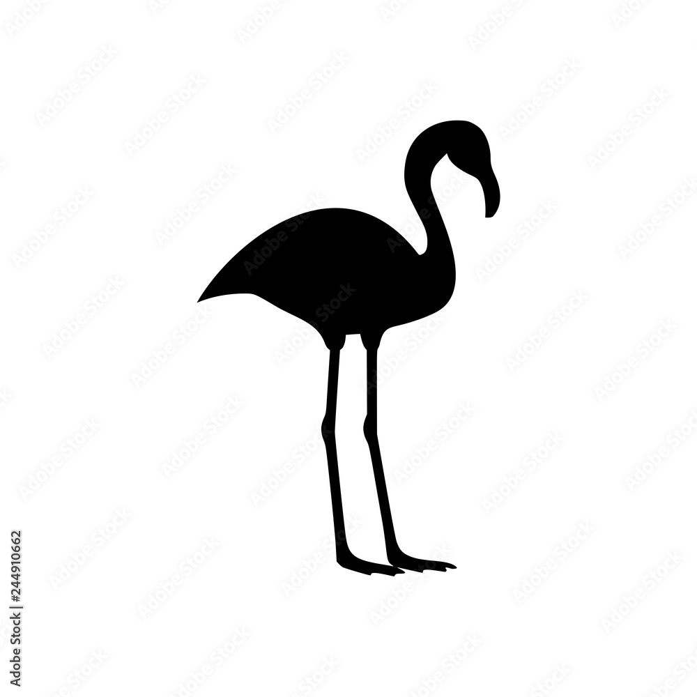 Obraz premium Flamingo icon or logo isolated on white background
