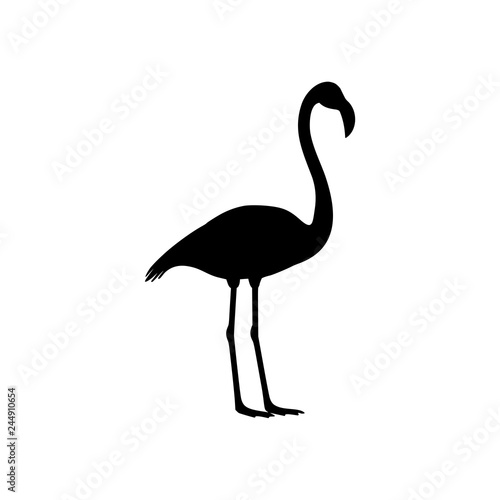 Flamingo icon or logo isolated on white background