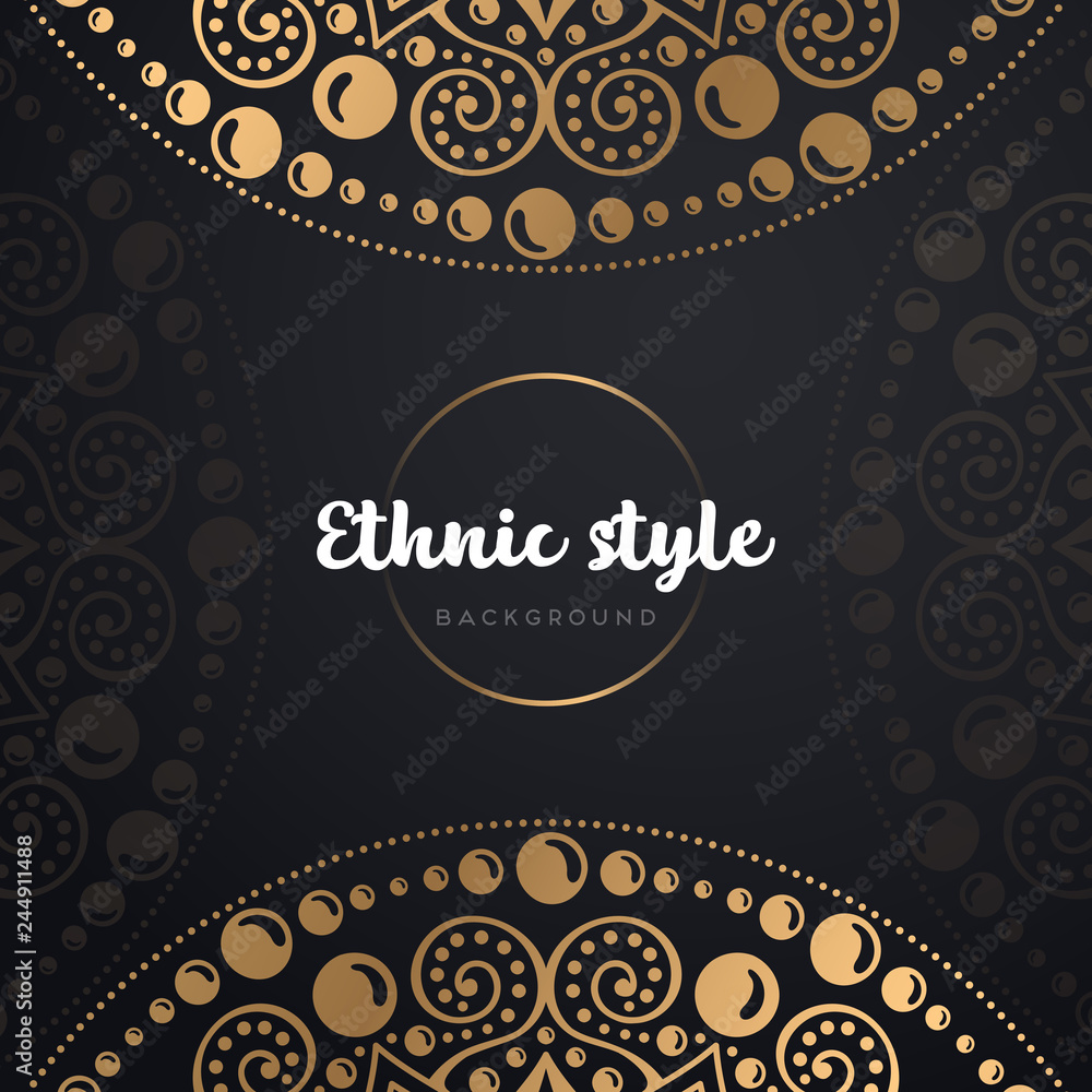 Gold background with mandala Gold background with mandala