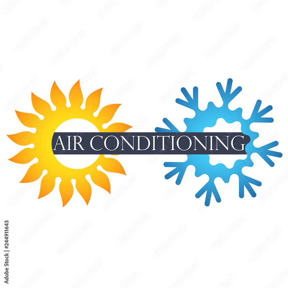 Air conditioner sun and snowflake symbol