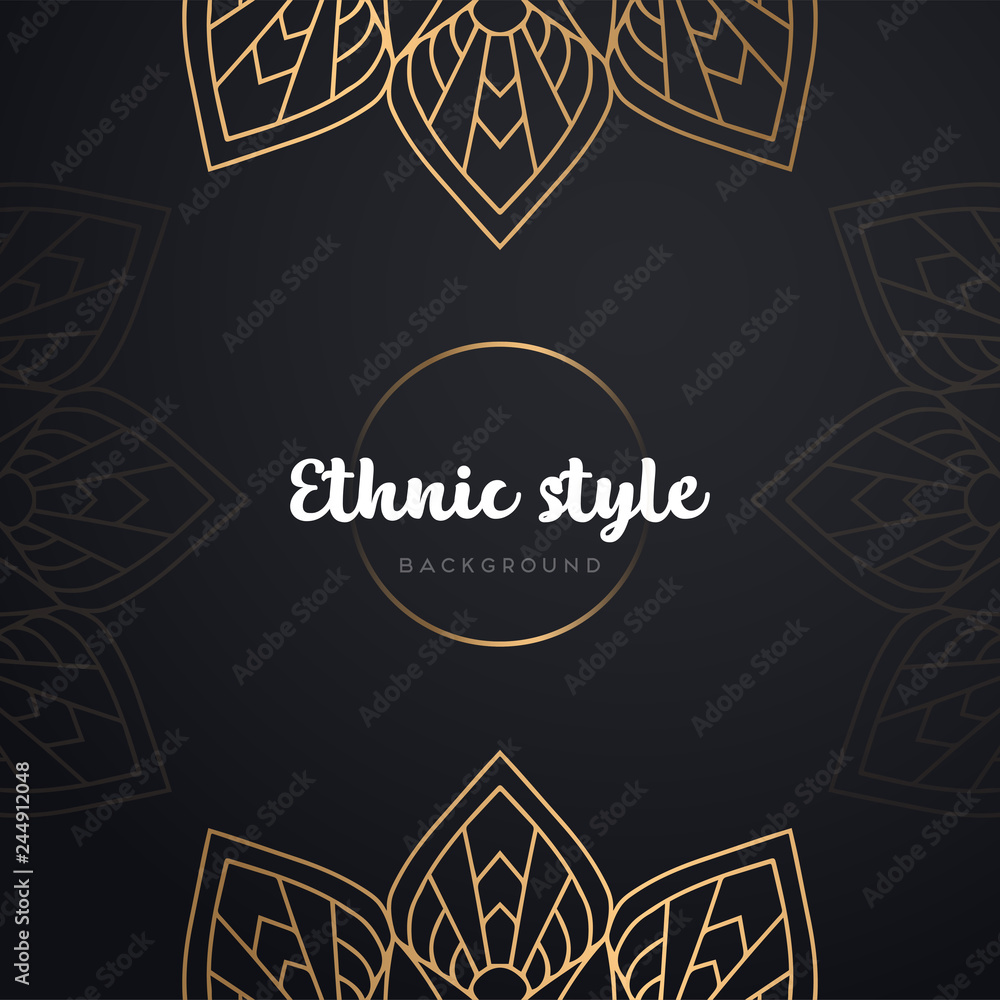 Gold background with mandala