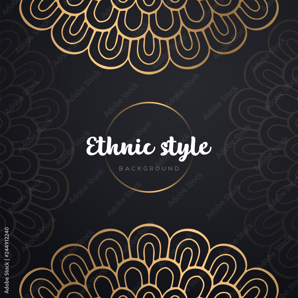 Gold background with mandala Gold background with mandala