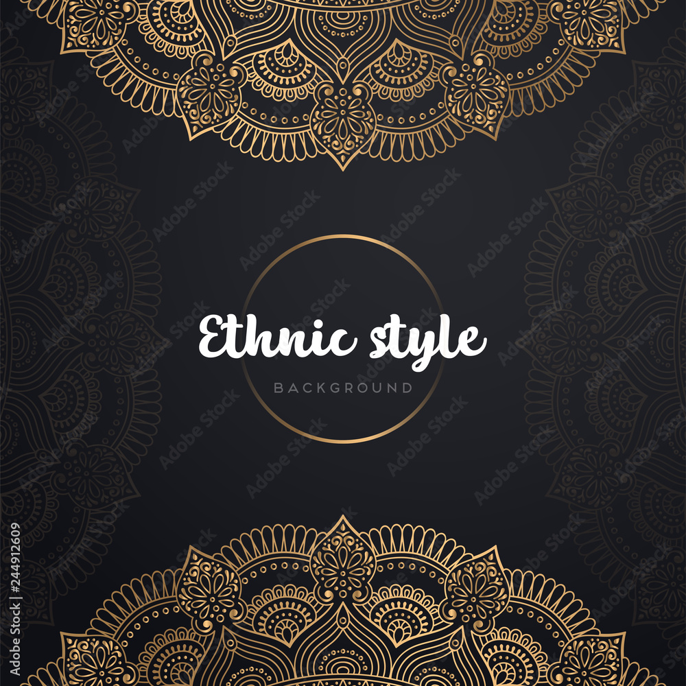 Gold background with mandala