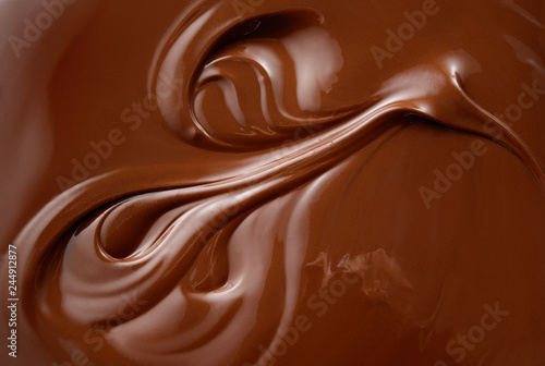 Chocolate background. Melted chocolate. Chocolate surface. Hot chocolate.