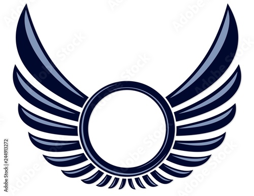 Symbol with wings.