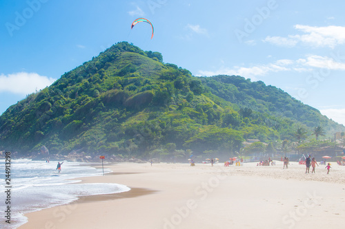 Praia do tombo em Guarujá, SP