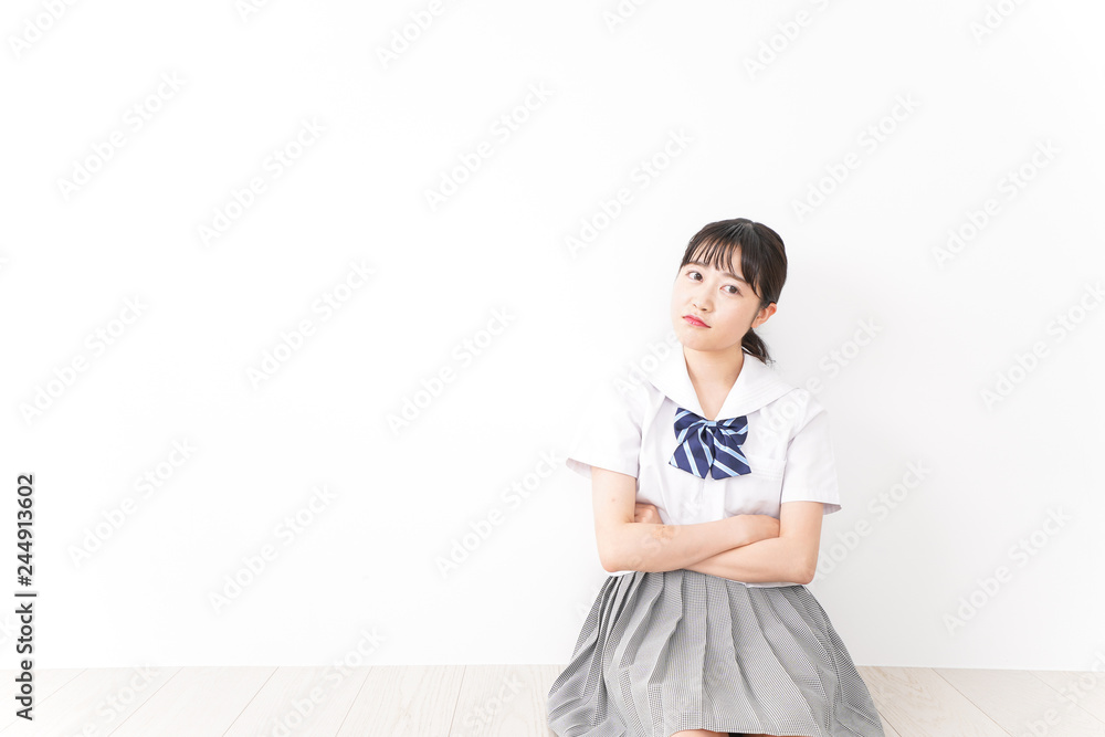 悩み事・いじめ・学生イメージ