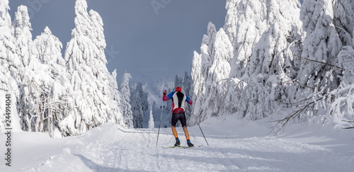 Bilde på lerret Wintersport auf dem Fichtelberg in Sachsen