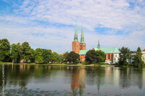 Lubeck cathedral, beautiful view, Germany