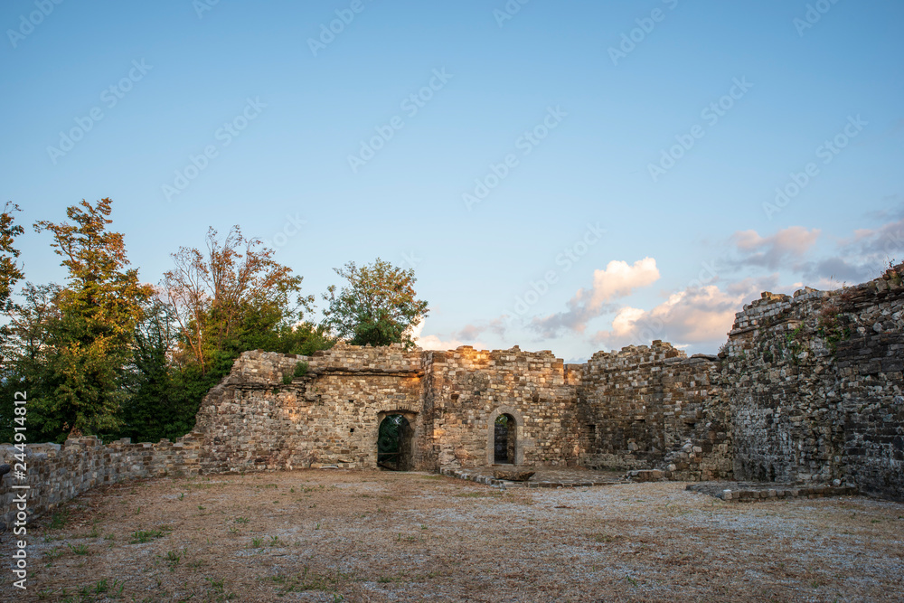Fortifications of Monte di Buja. Pieve di San Lorenzo and Lombard Castle Fortifications of Monte di Buja. Pieve di San Lorenzo and Lombard Castle