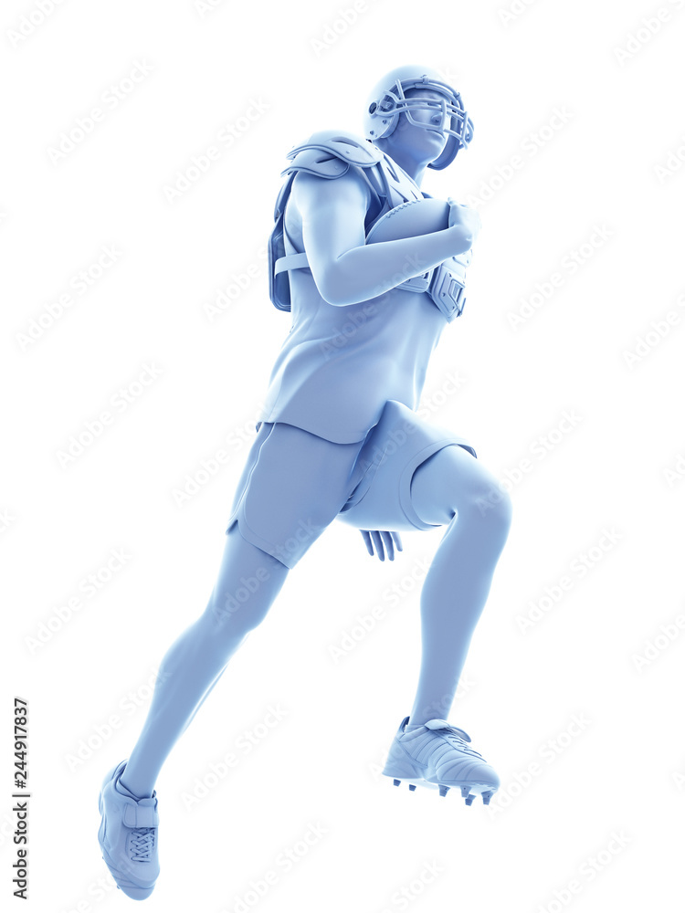 3d rendered medically accurate illustration of an american football player 3d rendered medically accurate illustration of an american football player