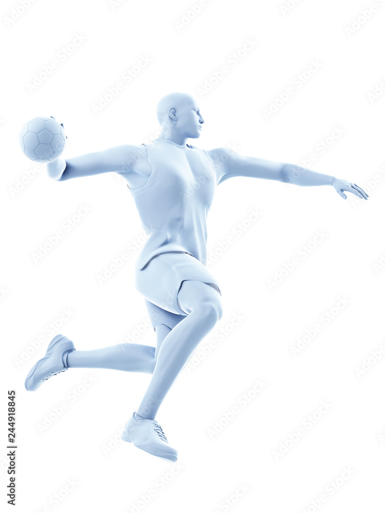3d rendered medically accurate illustration of a handball player 3d rendered medically accurate illustration of a handball player