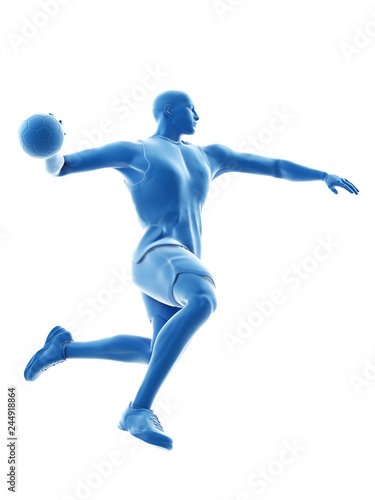 3d rendered medically accurate illustration of a handball player