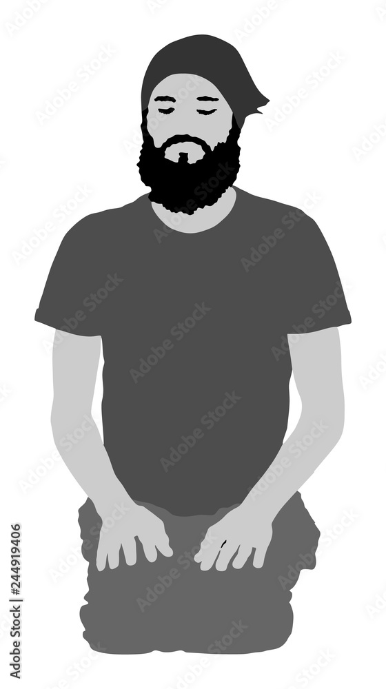 Sport man exercises yoga. Yoga pose vector illustration isolated. Active boy in gym stretching and worming up. Health care activity. Lying down exercise in rehabilitation center. Medical treatment. Sport man exercises yoga. Yoga pose vector illustration isolated. Active boy in gym stretching and worming up. Health care activity. Lying down exercise in rehabilitation center. Medical treatment.