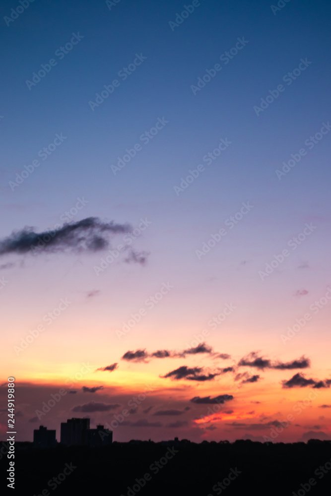 Colours of sunset clouds 