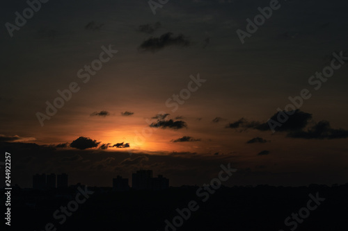 Colours of sunset clouds 