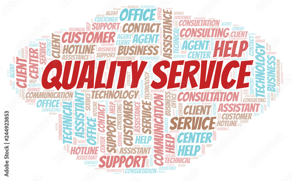 Fototapeta premium Quality Service word cloud.
