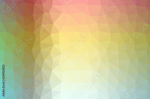 Abstract illustration of red  green  yellow and blue triangle polygon background.