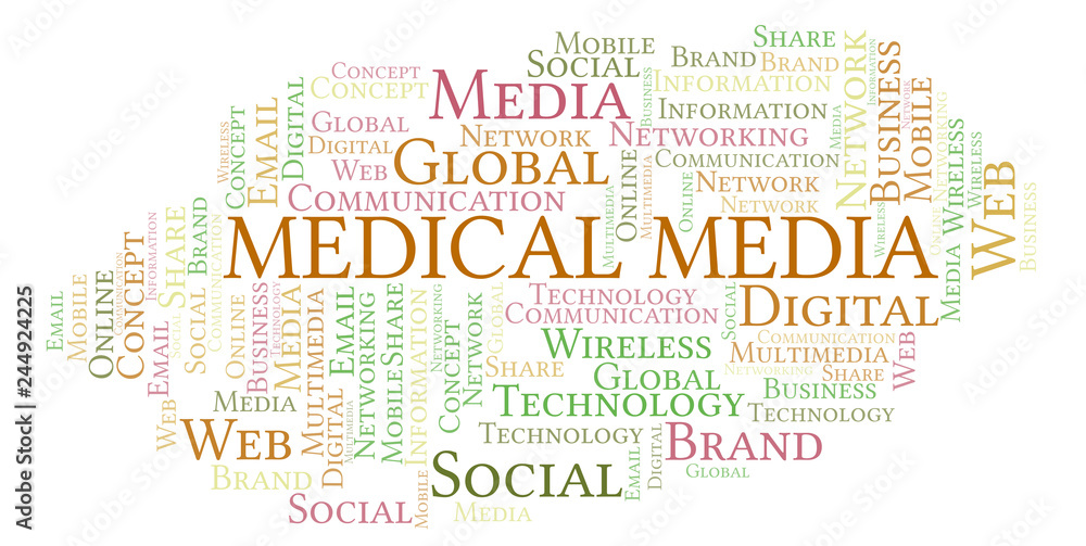 Fototapeta premium Medical Media word cloud.