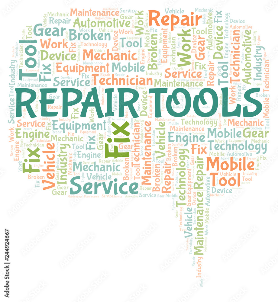 Fototapeta premium Repair Tools word cloud.