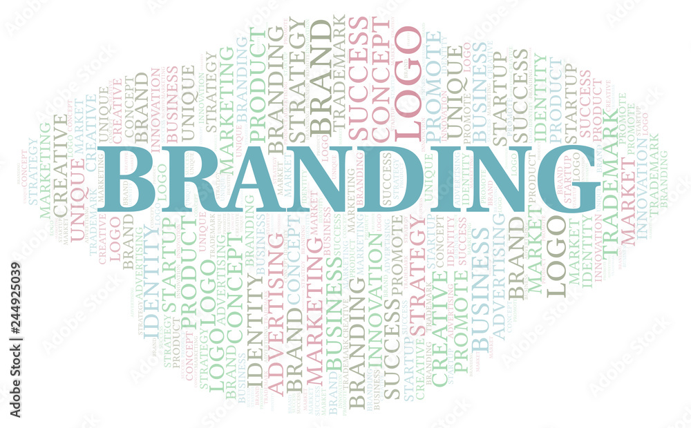 Fototapeta premium Branding word cloud.