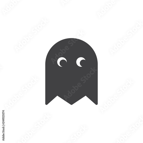 Ghost vector icon. filled flat sign for mobile concept and web design. Game ghost simple solid icon. Symbol, logo illustration. Pixel perfect vector graphics
