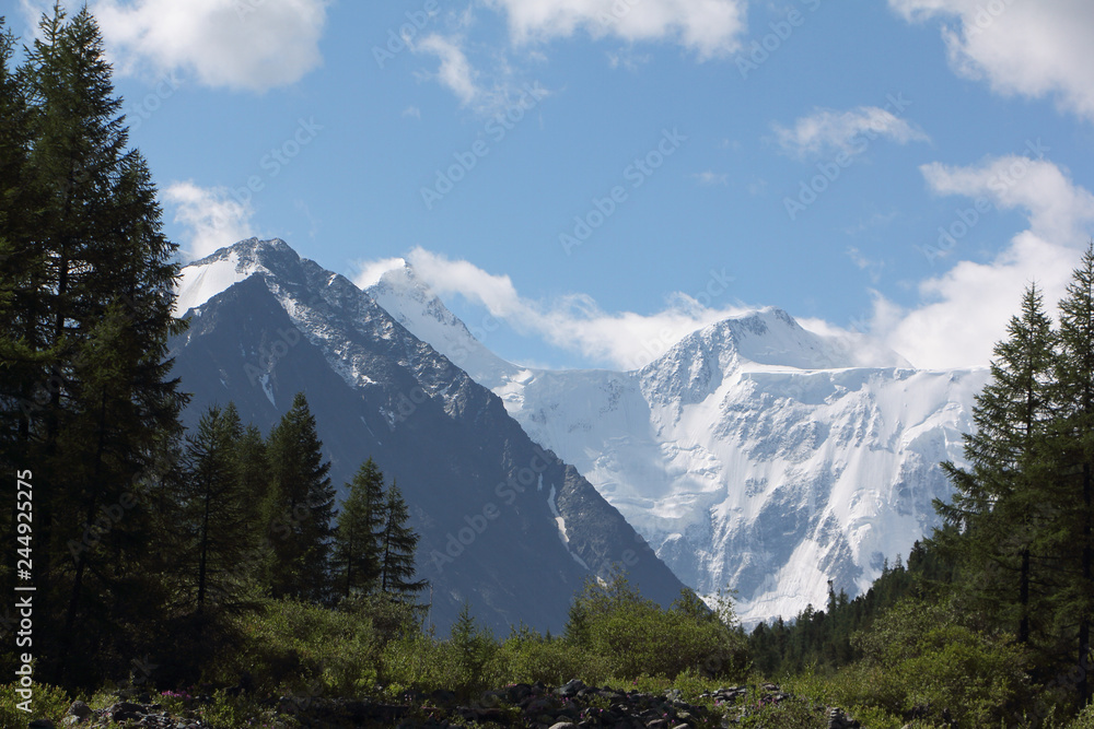 View of Mt Belukha Katunsky Ridge, Altai Mountains, Russia View of Mt Belukha Katunsky Ridge, Altai Mountains, Russia