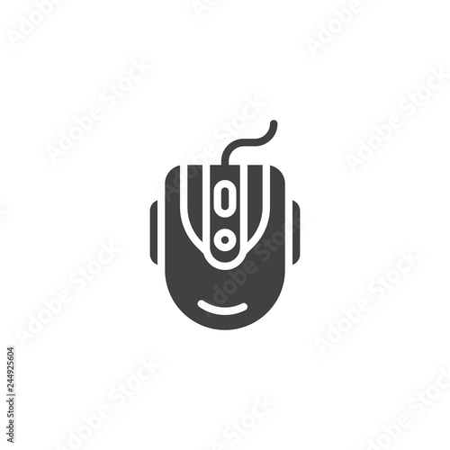 Gaming mouse vector icon. filled flat sign for mobile concept and web design. Computer mouse simple solid icon. Symbol, logo illustration. Pixel perfect vector graphics
