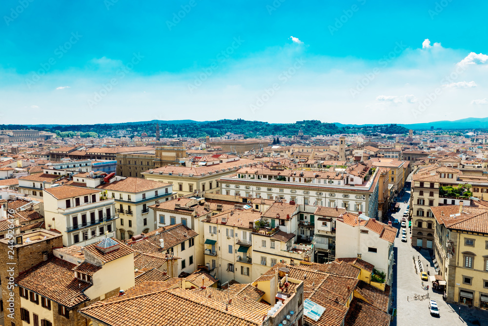 A view on the tile roofs of Florence