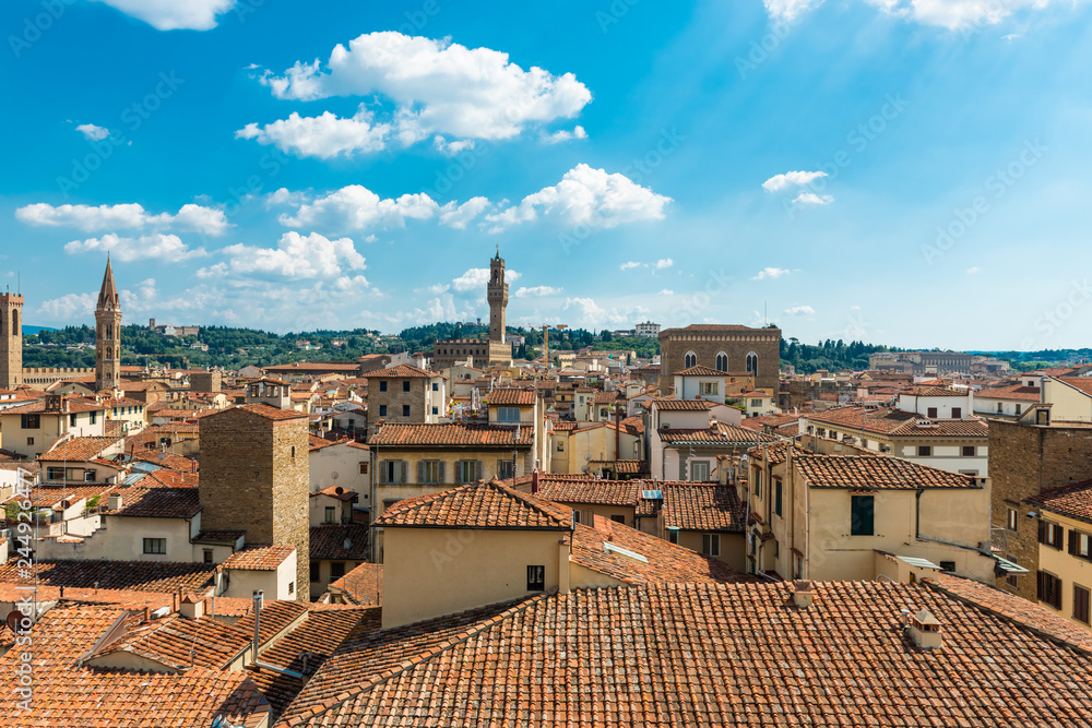 A view on the tile roofs of Florence