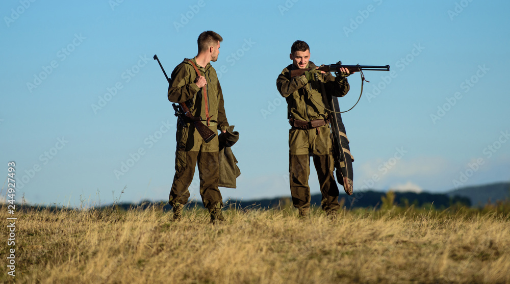 Army forces. Camouflage. Friendship of men hunters. Hunting skills and weapon equipment. How turn hunting into hobby. Military uniform fashion. Looking at target through sniper scope. Boot camp Army forces. Camouflage. Friendship of men hunters. Hunting skills and weapon equipment. How turn hunting into hobby. Military uniform fashion. Looking at target through sniper scope. Boot camp