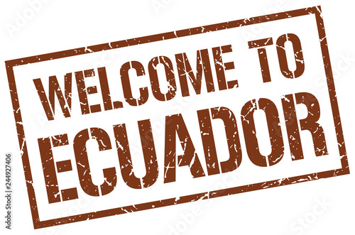 welcome to Ecuador stamp