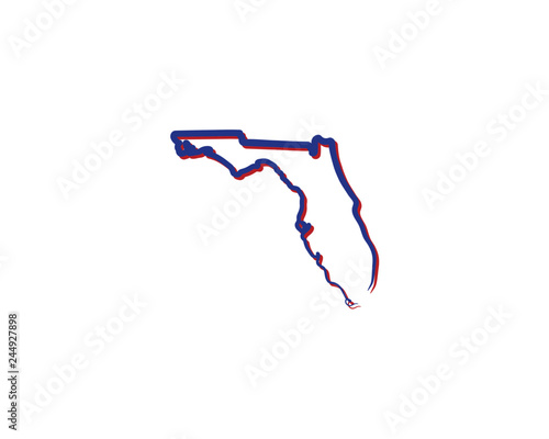 Florida Outline Logo Icon 001