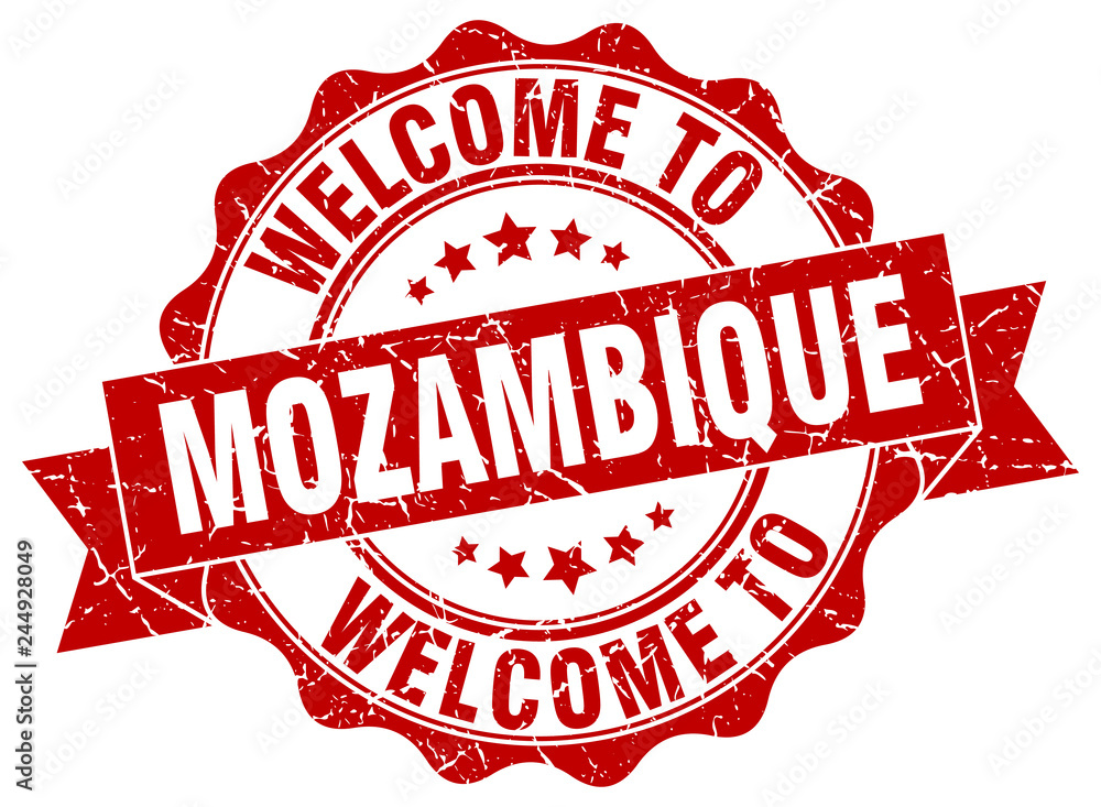 Fototapeta premium Mozambique round ribbon seal
