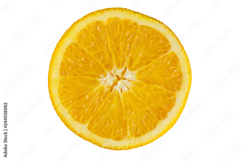 Slice of fresh orange isolated on white background Slice of fresh orange isolated on white background