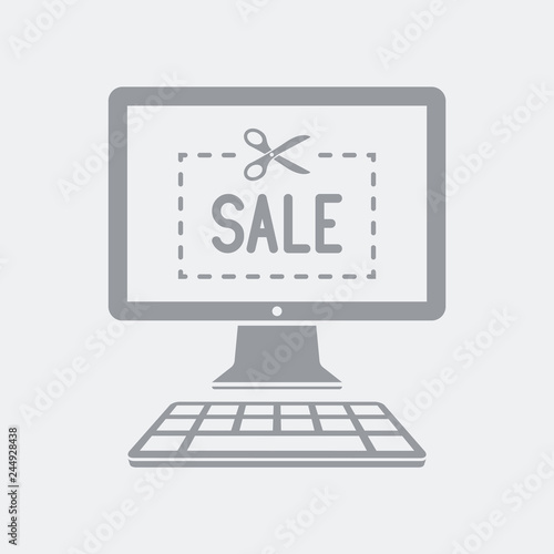 Coupon online concept icon