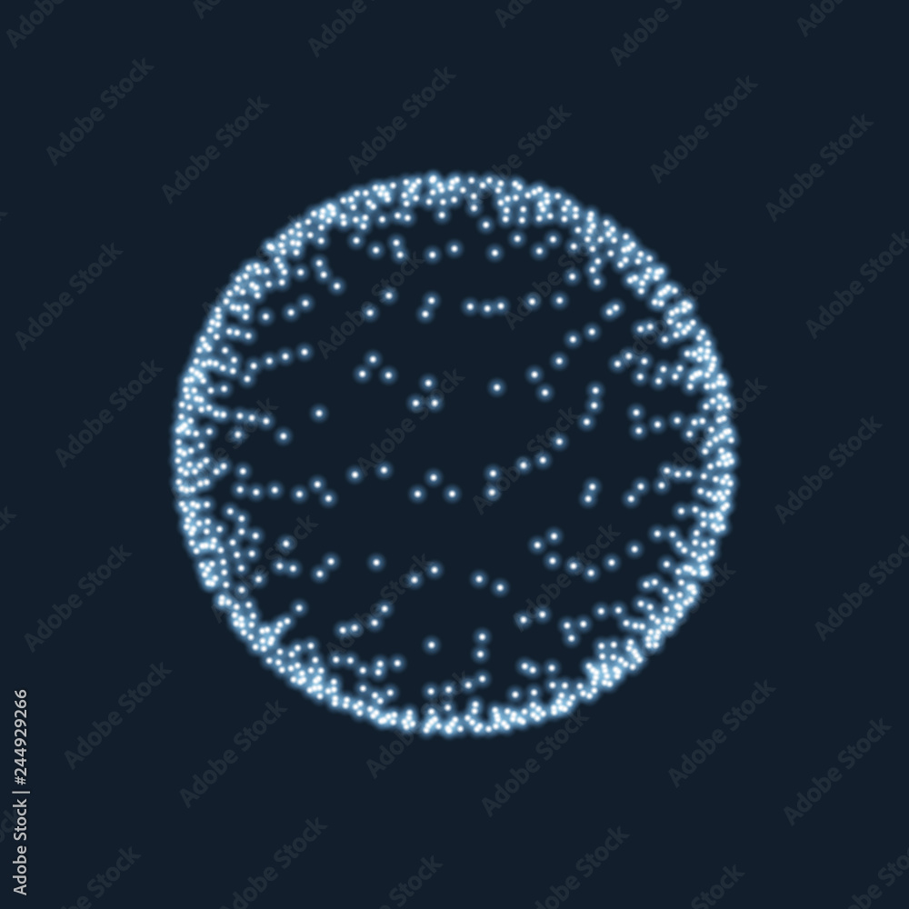 Abstract sphere consisting of points. Technology image of globe. Graphic concept for your design Abstract sphere consisting of points. Technology image of globe. Graphic concept for your design