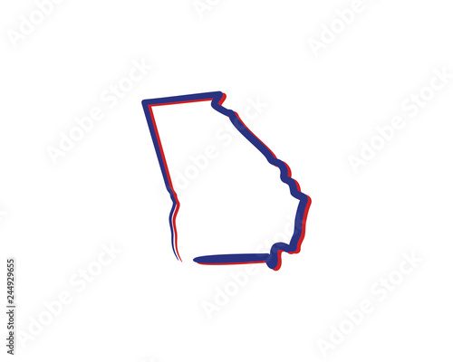 Georgia Outline Logo Icon 001