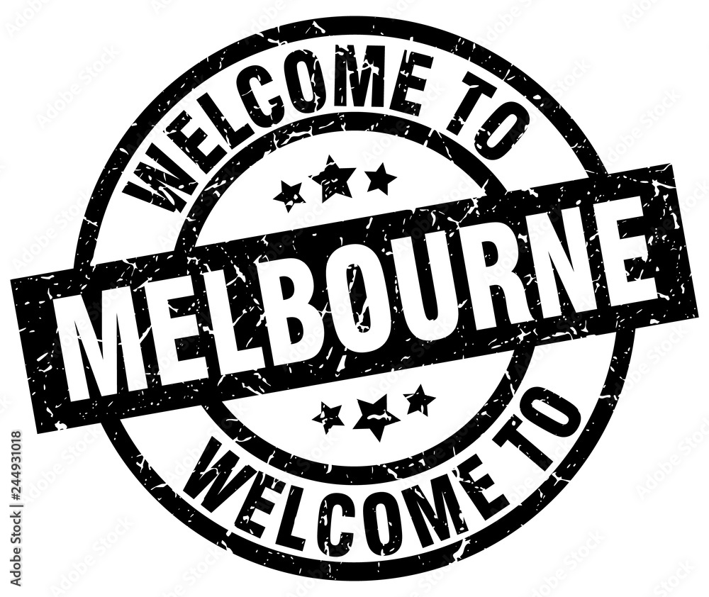 welcome to Melbourne black stamp welcome to Melbourne black stamp