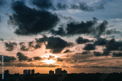 Colours of sunset clouds 