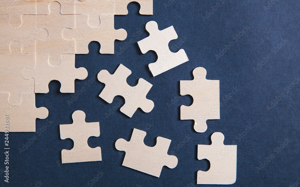 Fototapeta premium puzzle puzzles team