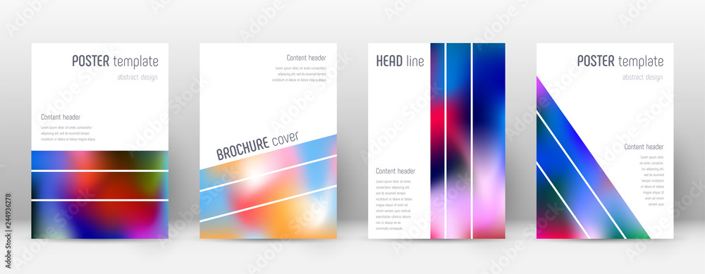 Flyer layout. Geometric dazzling template for Broc