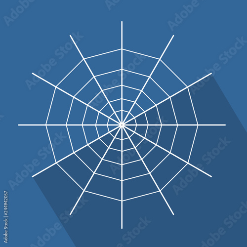 spider web flat design icon vector eps 10