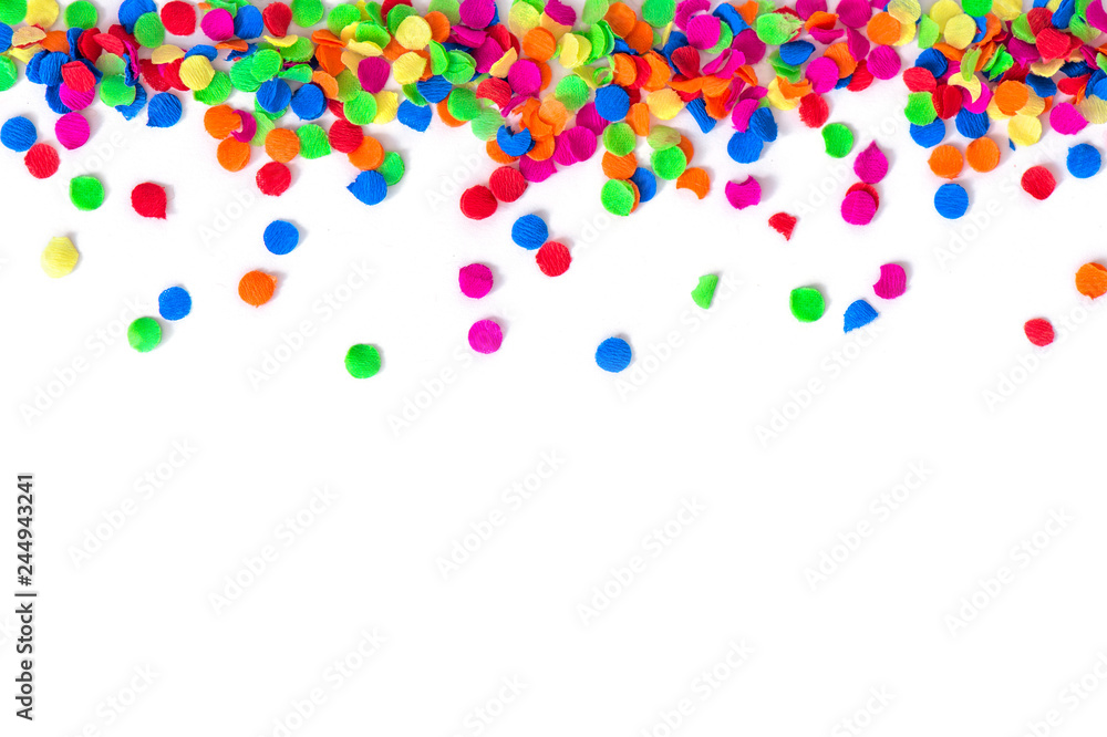 Confetti carnival decoration white background Confetti carnival decoration white background